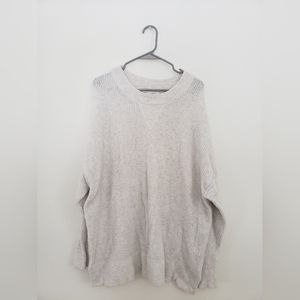 Aerie Oversized Light Heather Gray Sweater, size Medium